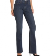 Levi's bootcut-leg jeans feature a versatile blue wash and a fit that hugs all your curves!