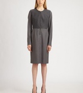 Minimal and chic, this wool-blend dress gets an edge from industrial zipper details.Jewel necklineFront zipLong sleevesZipper cuffsBack ventFully linedAbout 24 from natural waistBodice: 90% wool/10% cashmereBody: 92% wool/5% cashmere/2% nylon/1% spandexDry cleanMade in Italy of imported fabricModel shown is 5'9½ (176cm) wearing US size 4. 