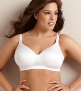 Your smoothing, shaping and supportive secret. Wireless, full-figure bra by Playtex. Style #4738
