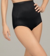 High time for a smooth line! This easy-to-wear high-waist brief by Naomi & Nicole offers light shaping and all day comfort. There's no riding up and no panty lines. Style #775