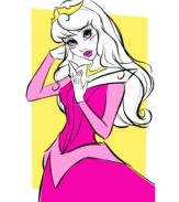 Sleeping Beauty is wide awake and the picture of glamor in Jenny Chung's pop-art rendition of Disney's enchanting princess. A fine giclee canvas print will make this wall art the star of your little one's bedroom.