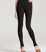 These Lyssé Leggings ponte leggings boast a wide, four-way stretch waistband that flattens the tummy for a flattering silhouette. Back ankle zips lend edge for a cool-girl finish.