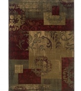 A sophisticated, stenciled motif commingles with a variegated pattern, imparting a one-of-a-kind, heirloom feel. Woven from super soft polypropylene for superior stain resistance and durability, this magnificent area rug from Sphinx will maintain its lush texture and rich coloration for years to come. (Clearance)