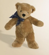 Soft, silky and oh so cuddly, this classic bear comes with a bright plaid bow tie. 17 high Polyester; surface clean Imported Recommended for all ages