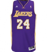 Shoot to win and score big showing off Kobe Bryant number on this swingman jersey by adidas.