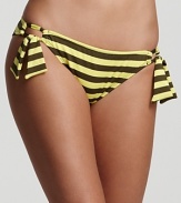 Make a seaside statement in stripes with these brightly hued bikini briefs from Ella Moss.