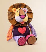 In a patchwork of patterns, this friendly lion is the perfect plush play mate.9½W X 17H X 8½DCottonWashable surfaceRecommended for ages 4 and upImported