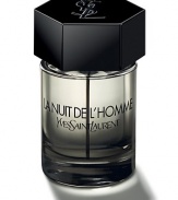 La Nuit de L'Homme, the new fragrance for men by Yves Saint Laurent. A story of seduction, intensity and bold sensuality. A structure of contrasting forces. Bright, masculine freshness combines with sophistication and nonchalance for a deep, mysterious and sensual fragrance. A fresh Asian scent with notes of cardamom, cedar and coumarin. 6.6 oz.