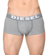 These cotton trunks by Diesel are stretchy for comfort and striped for style.