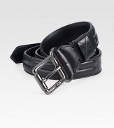 Modern style and attitude enhance this wardrobe essential crafted in fine Italian leather.LeatherAbout 1 wideMade in Italy