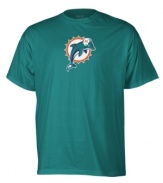 Will your 'Fins back into the hunt for the AFC East with this iconic Miami Dolphins logo tee from Reebok.