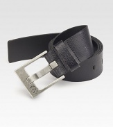 Wardrobe essential in finely textured, Italian leather with a simple, logo engraved buckle.LeatherAbout 1¾ wideMade in Italy