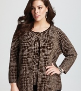 Jones New York Collection Plus Size One Button Cardigan