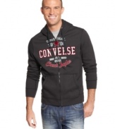 Bold and brash. Your style gets a hip addition with this hoodie from Converse with big logo graphic detail. (Clearance)