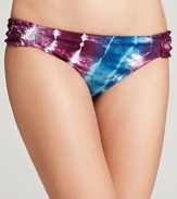 A free-spirited tie dye bikini from Lucky Brand feels beach party-ready with leather sandals and your favorite coverup.