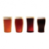Designed for today's craft beers, these lightweight yet very durable glasses are perfectly sized for the perfect pour of your old (and new) favorites: Classic pint, I.P.A, Seasonal and Porter.