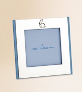 An adorable little frame in polished sterling silver. Fits 4 X 4 photo Made in Spain