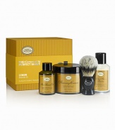 The 4 Elements of The Perfect Shave® combine The Art of Shaving's aromatherapy-based products, handcrafted accessories and expert shaving technique to provide optimal shaving results while helping against ingrown hairs, razor burn, and nicks and cuts. The Full Size Kit offers 2 oz. Pre-Shave Oil, 5 oz. Shaving Cream, 3.4 oz. After-Shave Balm, and a Pure Badger Black Shaving Brush.