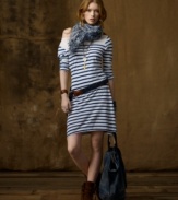 Bringing yacht-ready style inland, Denim & Supply's striped cotton jersey dress looks effortlessly chic belted or worn with boots for season-spanning style.