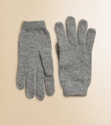 Soft, classically styled gloves updated by touchscreen compatible tips for your gadget-loving darling. Polyester/nylon/wool/angora/cashmereHand washImported
