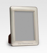 A picture-perfect tabletop design from Barcelona's famed silversmiths, crafted with heirloom detail and rounded corners in gleaming sterling silver. Accommodates a 8 X 10 photograph Made in Spain 