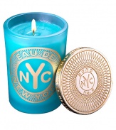 From a uniquely New York collection of scents, this unisex fragrance is energetic, bursting with citrus.  · Blend of citrus, gardenia, jasmine and basil  · Made of the finest wax and wicks  · In sturdy, tinted glass container  · Gilt metal cap keeps scent from fading 