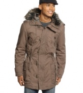 Weather anything in the coolest style for the season. This parka from DKNY Jeans is ready and waiting.