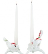 Make your home sing with the irresistible Chirp collection. Two little birds adorned with watercolor-inspired florals perch on sculpted china candle holders beaming with whimsy.  Qualifies for Rebate