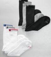 This convenient six-pack of solid Calvin Klein socks gives you a little something extra so you stay cushioned and comfortable with every step.