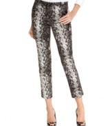 Walk on the wild side this summer with these python-printed MICHAEL Michael Kors cropped pants -- perfect for standout style!