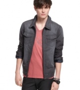 Basically cool. No matter what you pair this Guess jacket with, you'll have the X factor.