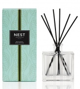 Garden Mint, apple blossom and muget are infused with a touch of oakmoss and vetiver. NEST Fragrances Reed Diffusers are carefully crafted with the highest quality fragrance oils and are designed to continuously fill your home with a lush, memorable fragrance. The alcohol-free formula releases fragrance slowly and evenly into the air for approximately 90 days. To intensify the fragrance, occasionally flip the reeds over. 