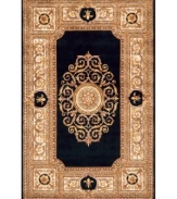 Replicating the rich ornamentation found in 18th century homes, Momeni's Maison area rug redefines today's interior fashions. An exquisitely detailed design and a luxurious wool pile combine to make this rug an heirloom-quality piece for any room.