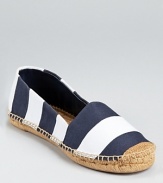 All-out nautical, these classic espadrille flats from Lauren Ralph Lauren boast bold stripes in seaside hues.