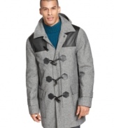 Sean John infuses the classic toggle coat with enough street smarts to get you through the season in a warm wool blend.
