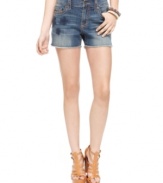 Rock your star power in these frayed denim shorts from Jessica Simpson -- an ultra-fun deviation from your standard cut-offs!