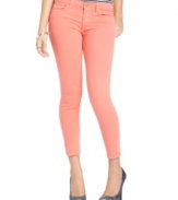 In a pastel peach wash, these Else Jeans skinny jeans adds a sweet spin to a stylish winter wardrobe!