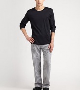 Style meets comfort in this super-soft cotton knit finished with contrast details at the neckline and wrists. CrewneckCottonMachine washImported