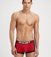 Luxurious, lightweight knit with square-cut leg opening and striped signature logo waistband.Sits at hipContoured pouch90% cotton/10% spandexMachine washImported