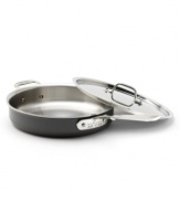 From sizzling sautéed meals to deep fried delicacies, the All-Clad LTD 2 sauté pan is designed to deliver. Not only does the innovative 5-ply construction conducts heat with expert efficiency, it's also complete dishwasher safe, an essential feature for serious chefs who prefer quick and easy cleanup. Lifetime warranty. (Clearance)