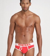 Stretch cotton briefs with logo waistband. Cotton/elastene; machine wash Imported