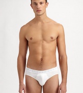 The classic brief profile in a smaller fit with the softest feel imaginable. Pack of 3 (includes white, black, grey) Logo waistband 95% cotton/5% spandex Machine wash Imported 