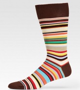 Soft and stretchy in a superior cotton knit with signature stripes allover. Mid-calf length 80% cotton/20% nylon Machine wash Made in Italy 