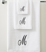Utterly classic, this Initial Script hand towel gives your bathroom that personal touch it deserves in a completely elegant design. Features a beautifully embroidered script letter of your choice on a soft cotton ground.