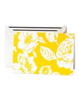 Letters to love. Mixing preppy stripes and bold blooms, the Yellow Floral stationary set from kate spade by Crane ensures whatever you have to say will be met with a smile.