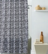 Go wild! Zebra stripes take your bath on a style safari with this durable shower curtain from WaterShed.
