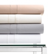 The ultimate in luxury. Woven from 100% Egyptian cotton, these indulgently soft, 800-thread count queen flat sheets are exquisitely designed with a 4 double hemstitch detail. Woven with lustrous 2-ply yarn to achieve total thread count. In subtle, sophisticated colors that coordinate with a variety of bedding collections.