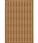 Set against chic brown tones, this all-over bracket pattern adds an eye-catching element to any room. This American-made Mohawk area rug is made from durable, stain-resistant olefin fiber combined with a high-low nap to produce a sleek, sculpted look.