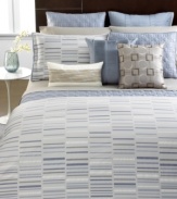 Intricate pleating renders luxe texture in these European shams from Hotel Collection. Finished in a chic blue tone and 400-thread count pima cotton.