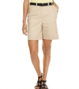 These breezy Bermuda shorts are summertime essentials, from Karen Scott. The included belt gives them a tailored touch, too!